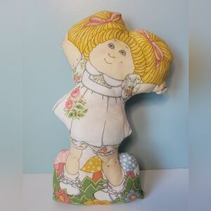 Cabbage Patch Kids Girl Doll Plush Stuffed Pillow 1983 CPK Vintage Blonde